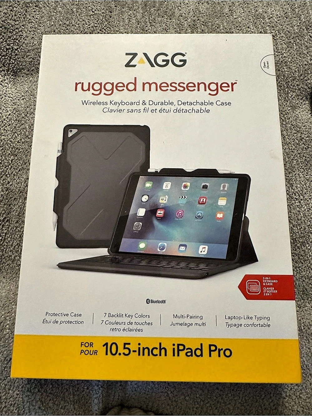 ZAGG Rugged Messenger Wireless Keyboard & Case for 10.5-inch iPad Pro Keyboard